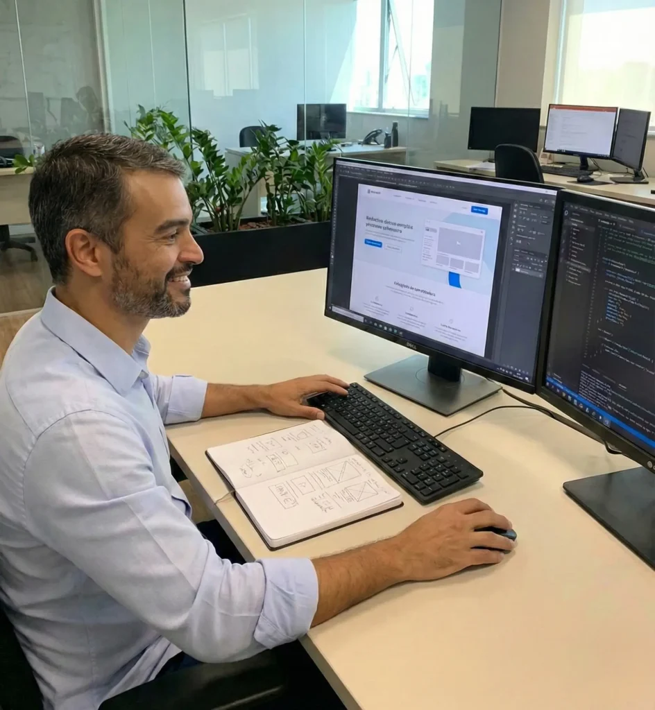 Luciano, fundador e estrategista de SEO da Impulsiona Sites, agência de criação de sites em Pelotas.