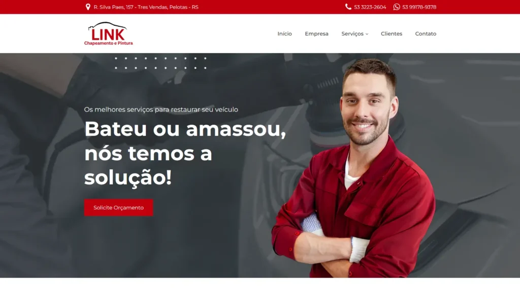 Serviço de SEO e site para a empresa Oficina Link criado pela Impulsiona Sites para dominar as buscas. Projeto de site profissional criado pela Impulsiona Sites