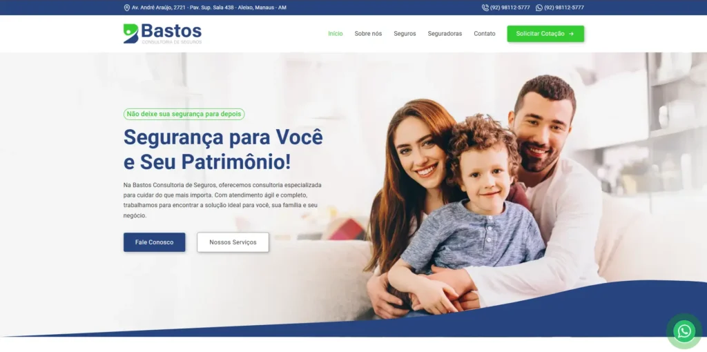 Site Bastos Consultoria e Seguros