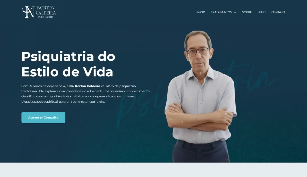 Site do Dr. Norton Caldeira desenvolvido pela Impulsiona Sites com estratégias avançadas de SEO. Projeto de site profissional criado pela Impulsiona Sites