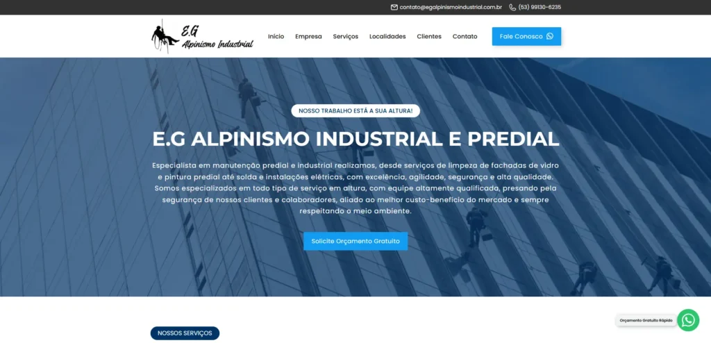 Site EG Alpinismo Industrial e Predial