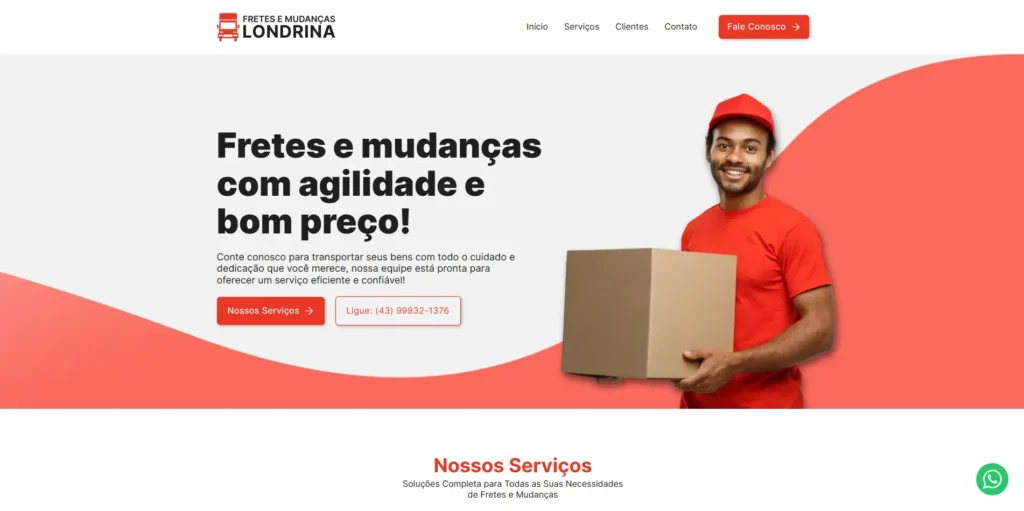 Site Fretes e Mudança Londrina
