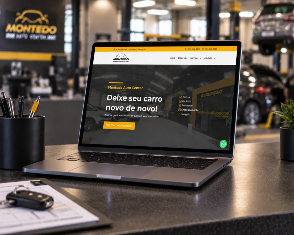 Site criado para uma empresa de auto center em Pelotas pela impulsiona sites, empresa especialista em criação de sites profissionais em Pelotas, região e todo o Brasil